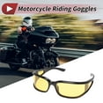 thumbnail image 2 of Unique Bargains Motorcycle Riding Goggles Tri-acetel Cellulose PC UV400 Cycling Sunglasses Yellow Lens Black Frame, 2 of 6