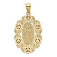 thumbnail image 6 of Auriga Fine Jewelry 14K Two-Tone Gold with Rhodium Lady Of Guadalupe Pendant for Women (L - 35.5mm, W - 19.4mm), 6 of 6