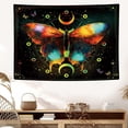 thumbnail image 4 of Butterfly Tapestry Blacklight Moon Stars Galaxy Space Tapestry Wall Hanging for Bedroom Living Room UV Reactive Trippy Tapestries Aesthetic Home Decor, 60X40IN, 4 of 5