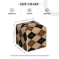 thumbnail image 4 of Rocae Argyle of brown for High-grade Leather Tissue Box, Exquisite Fashionable Design, Office Tissue Box, Waterproof Family Tissue Box, 4 of 7