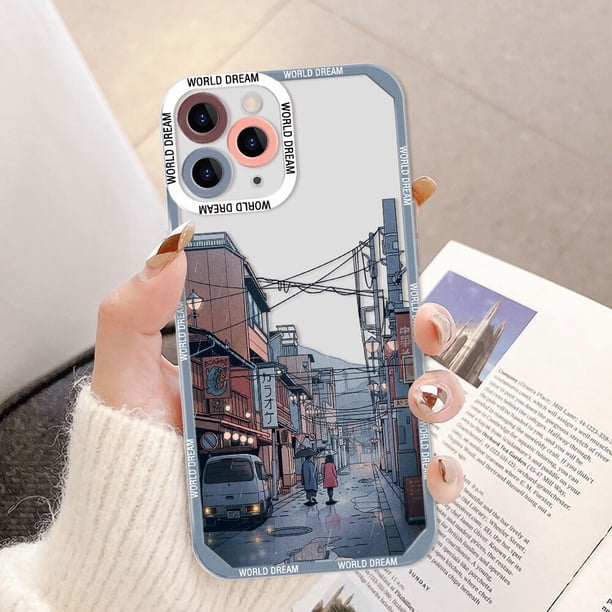 Funda para Xiaomi Redmi Note 12 Pro, 11, 10, 9, 8, 10A, 10C, Poco X5 Pro, 5G, X4, X3, X4GT, Mi 11T, 12T Lite, Anime japonés, casa, paisaje, cubierta qiuyongming unisex
