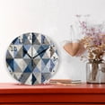 thumbnail image 5 of Modern Simple Triangles Round Wall Clock Silent Analog Battery Operated Gold Pointer Home Decor 9.84" Diameter, 5 of 11