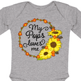 thumbnail image 4 of Inktastic My Pops Loves Me with Sunflower Wreath Boys or Girls Long Sleeve Baby Bodysuit, 4 of 5