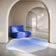 thumbnail image 5 of Alfombrilla de baño Super absorbente y antideslizante con respaldo – Tapete de baño lavable y de secado rápido 16x24, sin pelo de cabello, azul oscuro/naranja/rosa moderno, resistente a la suciedad, 5 of 6