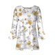 thumbnail image 5 of Camisetas de Cuello en V Mujeres, Impreso 3/4 Manga Blusa Casual Hecha de Cómodo Estante de Imitación para Toda la Temporada de Uso Diario, Camisetas Casuales de Mujer, 5 of 5
