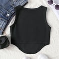 thumbnail image 4 of TSHXS Girls Tank Tops Size 7-8 Cute Tops For Teen Girls Tank Tops Crew Neck Cropped Basic Sleeveless Dance Yoga Black 9-10 Years, 4 of 4