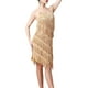 thumbnail image 3 of Vestido con borlas de lentejuelas para mujer, vestido con flecos en capas para Club Samba, puesta en escena Oro, 3 of 8