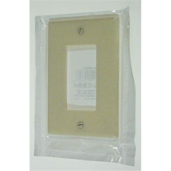 Leviton 80601-W 1-Gang Decora/GFCI Device Wallplate Midway Size Thermoset Device Mount White