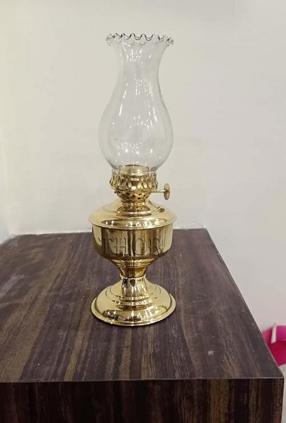 Vintage Brass Mini Oil Lamp, Glass Oil Lamp Nautical for Home Decor Rustic Vintage Home Decor Gifts