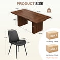 thumbnail image 2 of Hawsaiy Dining Table Set for 4, 78" Farmhouse Dining Table with 4 PU Leather Dining Chairs, Large Kitchen Table Set with Crossed Metal Leg Chairs for Dining Room(Walnut +Black), 2 of 8