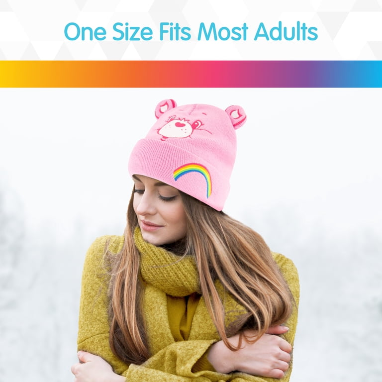 Care Bears Beanie Hat, Cheer Bear Rainbow Winter Knit Cap  display picture 3