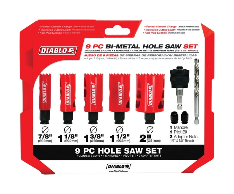 16 PCS Bi-Metal Hole Saw Kit Hole Dozer All Purpose Professional  3/4" to 2-1/2" 