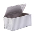 thumbnail image 2 of Caja de almacenamiento tipo contenedor de carga en miniatura, versátil para manualidades, con tapa. Gris, 2 of 9