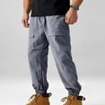 thumbnail image 7 of zbxnLI S-5XL Men's Cargo Work Pants Casual Loose Multi Pocket Outdoor Hiking Trousers Durable Streetwear Pants for Men, 7 of 7