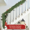 thumbnail image 4 of Guvpev 16FT Christmas Norfolk Pine Garland - Real Touch Green Faux Greenery Garland - Artificial Realistic Cedar Garlands for Mantel, Front Porch, Stairs - Indoor Outdoor Winter Christmas Decorations, 4 of 12