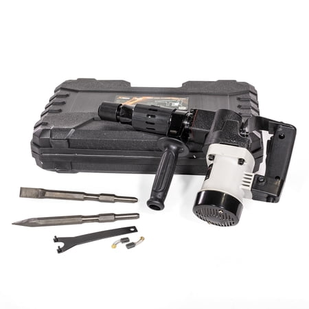 XtremepowerUS 1000W Demolition Electric Hammer Jack Hammer Concrete Breaker Flat Point Chisel Bits