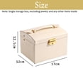 thumbnail image 2 of Women's Jewelry Box, Medium Sized Jewelry Storage Box. Portable Travel Jewelry case for Earrings Bracelets Rings, 2 of 5