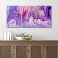 thumbnail image 4 of wall26 Canvas Print Wall Art Set Swirling Purple &amp; Pink 70s Paint Strokes Abstract Shapes Illustrations Modern Art Bohemian Colorful Multicolor for Living Room, Bedroom, Office - 24"x36&quot, 4 of 7