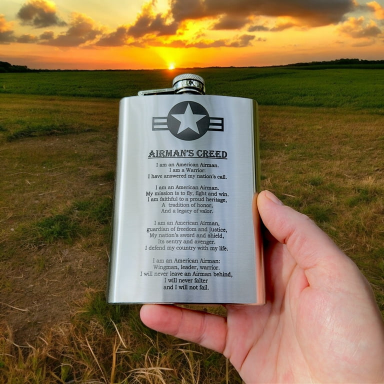 8oz Airmans Creed Flask 8oz Airmans Creed Flask