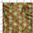 thumbnail image 2 of Soimoi Green Poly Georgette Fabric Red Heart Printed Fabric 1 Yard 52 Inch Wide, 2 of 6