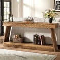 thumbnail image 4 of Tribesigns 70.87-Inch Entryway Table, Narrow Console Table with Storage, Wooden Long Sofa Table, Skinny Hallway Table for Entrance, Bedroom, Living Room, Behind the Couch, Foyer, Rustic Brow, 4 of 8