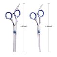 thumbnail image 5 of Dog Grooming Scissors Set with Safety Round Tip, 2 Pack Curved Scissors Thinning Shears for Pet Grooming for Dogs and Cats, 5 of 8
