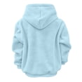 thumbnail image 5 of FUZHIQ Women's Fuzzy Pet Pouch Hoodie Cat Dog Carrier Sweatshirt Round Zipper Opening Kangaroo Pocket Plush Hooded Pullover for Small Pets, 5 of 6
