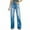 Blue, variant on Sodopo Wide Leg Ripped Jeans for Women, Casual Solid Color High Waisted Jeans Bootcut Straight Full Length Pants with Pocket