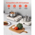 thumbnail image 5 of VEVOR 1.5 QT Saucepan, Stainless Steel Saucepan with Glass Lid, Multipurpose Nonstick Stainless Steel Small Cooking Sauce Pot with Ergonomic Handle, Friendly for Oven, Dishwasher, Induction Cooker, 5 of 9