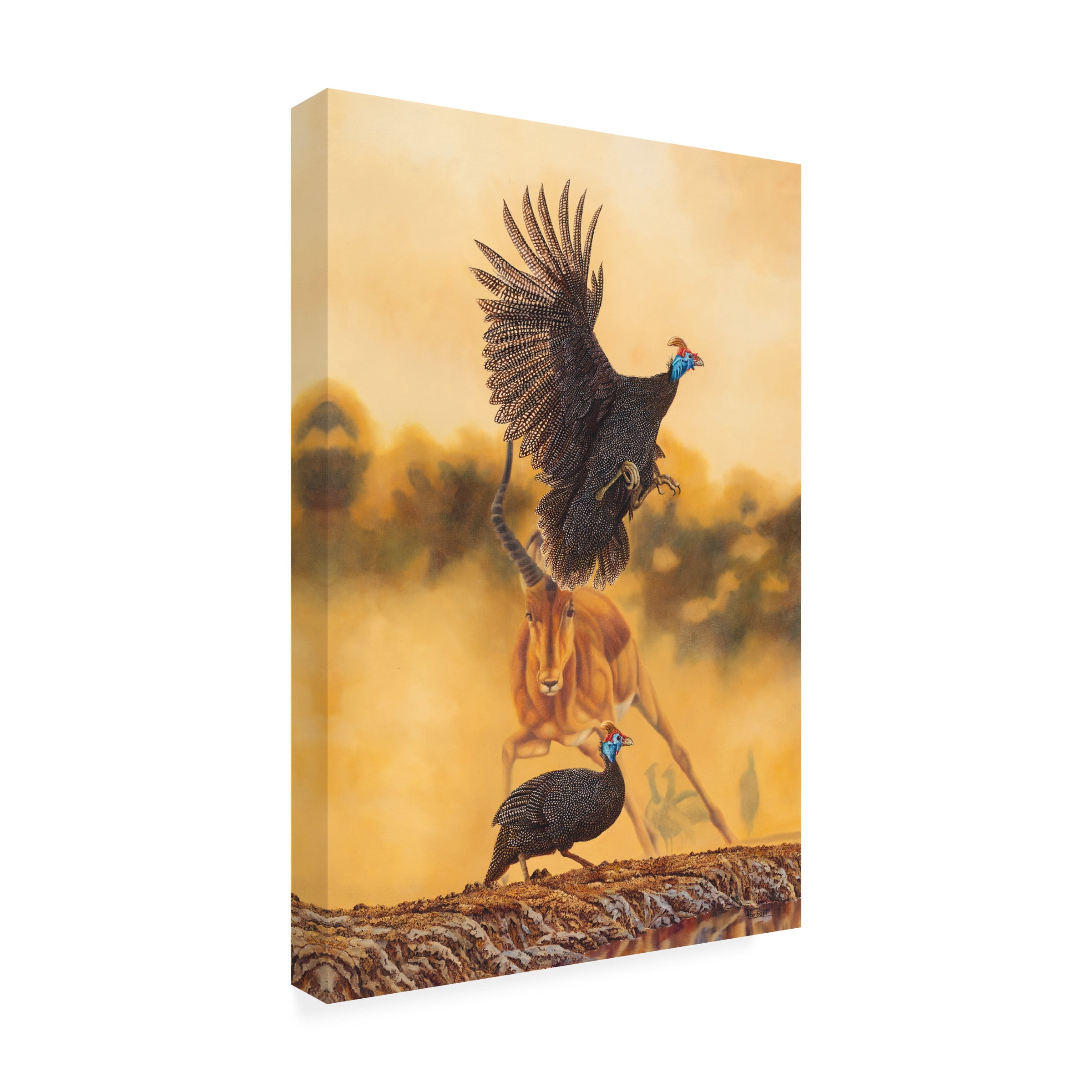 Canvas Wall Art - Delene Lambert 'Fright Flight' Wall Art for Living Room, Bedroom, or Office DÃ©cor by Trademark Fine Art - 30 x 47 Inches