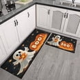 thumbnail image 3 of Kitchen Rug Set Of 2 Non Slip Kitchen Mats for Floor,Halloween Scary Cute Ghost Boo Kitchen Floor Mats for Bathroom,Room Door (47x17+30x17 Inches), 3 of 7