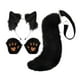 thumbnail image 1 of Conjunto de orejas y cola de zorro, hecho a mano, para cosplay, encantadores guantes de pata para Halloween. negro, 1 of 9