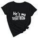 thumbnail image 1 of He Is My Treat Skull Hand Direction Halloween Drop Sleeve Vintage Print Loose manga corta para hombres y mujeres Top Pompotops hkajfhjk456831, 1 of 7
