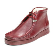LibertyZeno Men's Genuine Leather High Top Moc Toe Desert Chukka Casual Boots