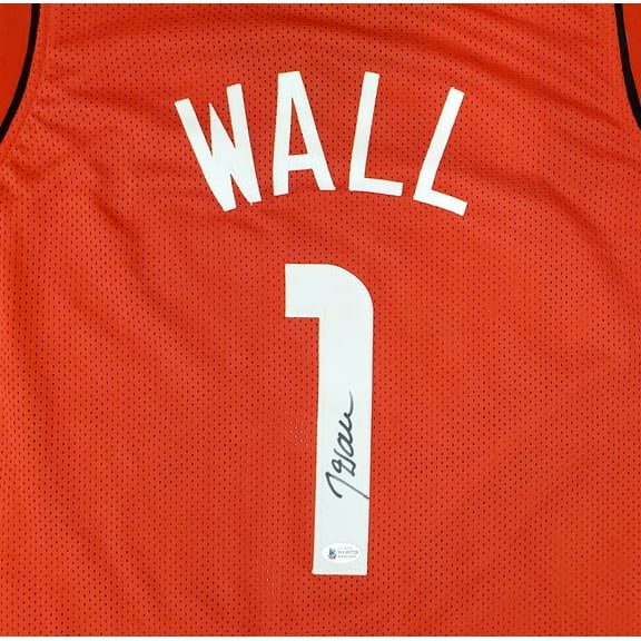 Houston Rockets John Wall Autographed Red Jersey Beckett BAS 189806