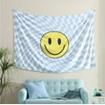 thumbnail image 2 of Urban Shop 60" x 60" Retro Blue Smiley Wall Tapestry, 2 of 8