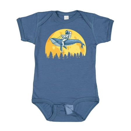 

Inktastic Astronaut Space Whale Moon Gift Baby Boy or Baby Girl Bodysuit
