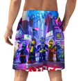 thumbnail image 2 of Ninjago Men's Pajama Pants Sleepwear Lounge Shorts Bottoms Summer Daily Cozy Soft Ice Silk Pajama Shorts Lightweight Home Beach Shorts, 2 of 8