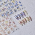 thumbnail image 5 of Butterfly Nail Art Stickers – 5D Embossed Self-Adhesive Nail Decals with Iridescent Glitter Effect, Colorful Butterfly Charms for DIY Manicure Decorations, 5 of 8