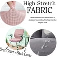 thumbnail image 4 of Office waterproof Chair Cover Solid Computer Chair Cover Spandex Stretch Armchair Seat Case 2 Pieces Removable and Washable (Dark Gray), 4 of 7