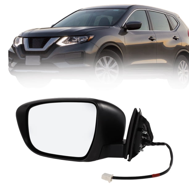 Reemplazo de espejo lateral izquierdo para NISSAN ROGUE 2014-2020, negro, 3 pines, ajuste eléctrico, plegado manual