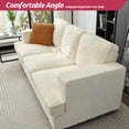 thumbnail image 4 of Litbird Boucle Couch, Couches and Sofas, Comfy Couch, Couches for Living Room, Sleeper Sofa with Extra Deep Seats, Modern Sofa, Chenille, Warm White…, 4 of 6