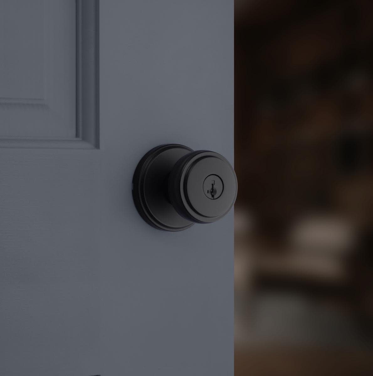 Kwikset 740SOK-4S Sora Single Cylinder Keyed Entry Door Knob Set - Brass