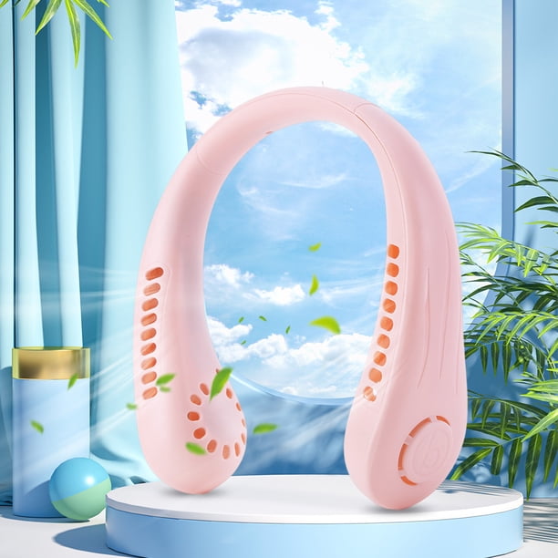 Ventilador de cuello eléctrico Ventiladores personales de 3 velocidades Refrigeración de verano para viajes deportivos al aire libre