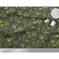 thumbnail image 2 of Soimoi Green Heavy Canvas Fabric Leaves & Grandiflora Roses Floral Decor Fabric Printed Yard 58 Inch Wide, 2 of 3