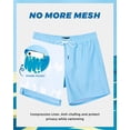 thumbnail image 2 of Trajes de baño SURF CUZ para hombre con forro compresor, azul claro, 2 of 8