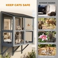 thumbnail image 5 of PawHut Catio Outdoor Cat Enclosure Window Box Outdoor Cat House with Waterproof Roof 39.4"L Gray, 5 of 9
