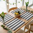 thumbnail image 5 of Classical Stripe Placemats Set of 4 Dark Grey Place Mats Table Mats Kitchen Dining Home Outdoor Party Table Decoration, 5 of 9