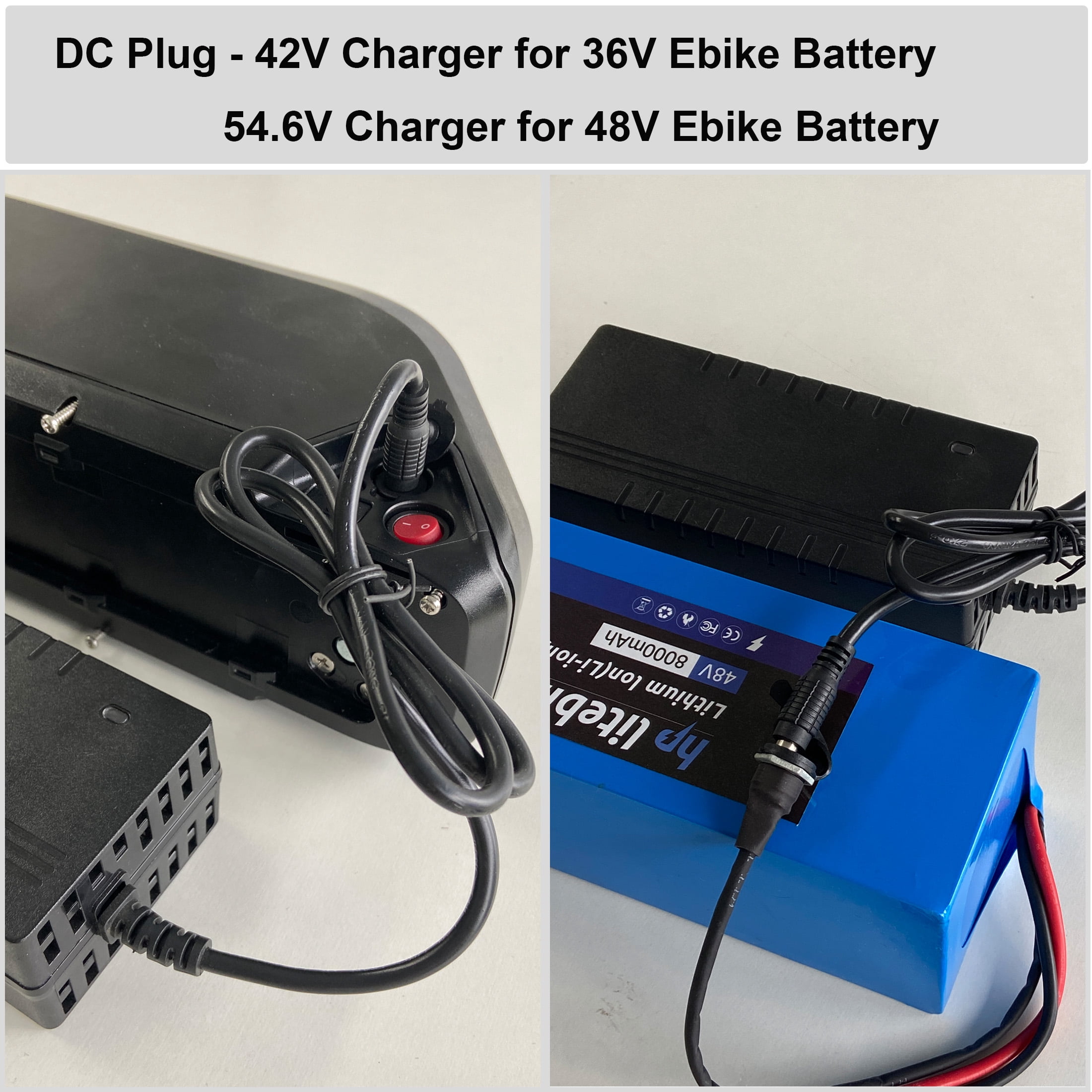 42V 2A Charger DC 5.5x2.1mm Plug for 36V Ebike Lithium Battery