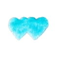 thumbnail image 2 of Anhility Double Heart Faux Fur Rug Super Soft Fluffy Shaggy Carpet Area Mats Rugs Girls Bedroom Sofa Home Decorative Floor Carpet (Blue, 27.55x13.77 in), 2 of 6